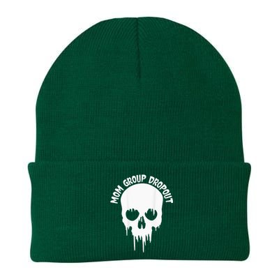 Mom Group Dropout Funny Skull Blood Scary Mom Mama Halloween Knit Cap Winter Beanie