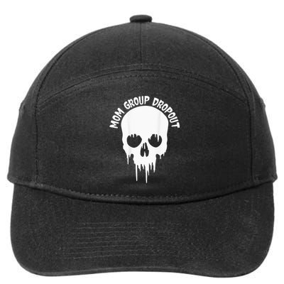 Mom Group Dropout Funny Skull Blood Scary Mom Mama Halloween 7-Panel Snapback Hat