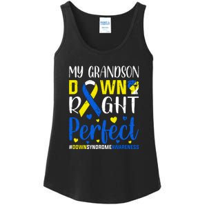 My Grandson Down Right Perfect Down Syndrome Awareness Day Gift Ladies Essential Tank