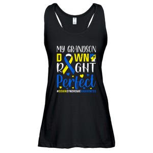 My Grandson Down Right Perfect Down Syndrome Awareness Day Gift Ladies Essential Flowy Tank