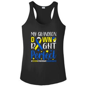 My Grandson Down Right Perfect Down Syndrome Awareness Day Gift Ladies PosiCharge Competitor Racerback Tank