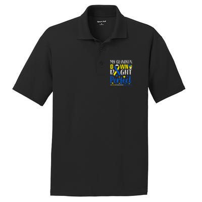 My Grandson Down Right Perfect Down Syndrome Awareness Day Gift PosiCharge RacerMesh Polo