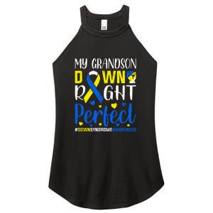 My Grandson Down Right Perfect Down Syndrome Awareness Day Gift Women's Perfect Tri Rocker Tank