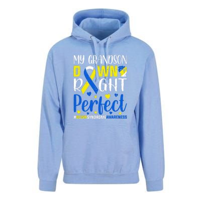 My Grandson Down Right Perfect Down Syndrome Awareness Day Gift Unisex Surf Hoodie