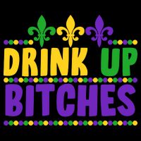 Mardi Gras Drink Up Bitches Baby Bodysuit