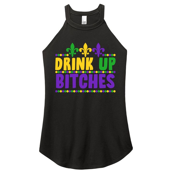 Mardi Gras Drink Up Bitches Women's Perfect Tri Rocker Tank
