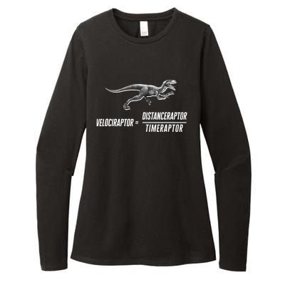 Math Geek Dinosaur Velociraptor Equation v2 Womens CVC Long Sleeve Shirt