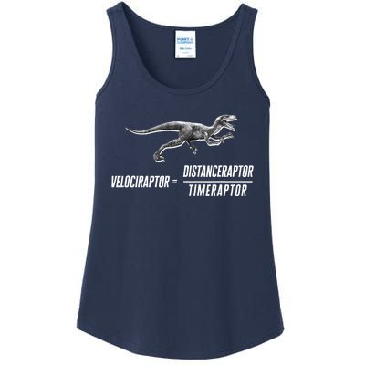 Math Geek Dinosaur Velociraptor Equation v2 Ladies Essential Tank