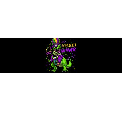 Mardi Gras Dabbing T Rex Dinosaur Mardi Grawr Bead Costume Bumper Sticker