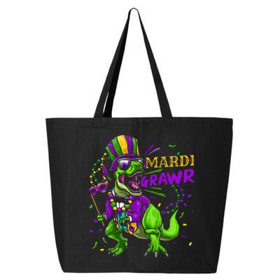 Mardi Gras Dabbing T Rex Dinosaur Mardi Grawr Bead Costume 25L Jumbo Tote