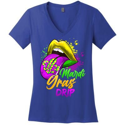 Mardi Gras Design Ideal Mardi Gras Cute Gift Women's V-Neck T-Shirt