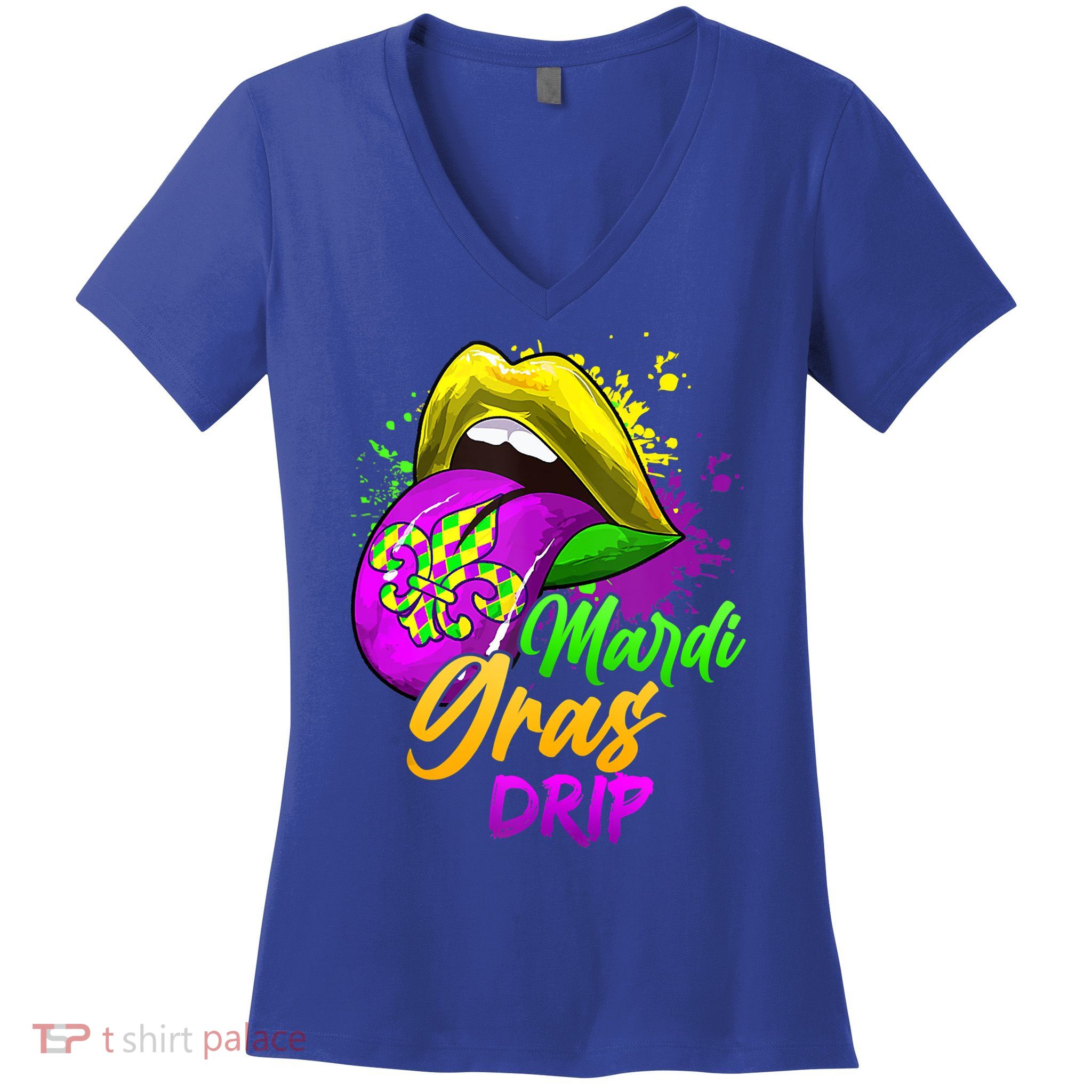 Mardi Gras Design Ideal Mardi Gras Cute Gift Women's V-Neck T-Shirt