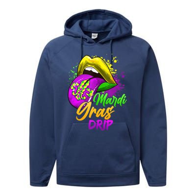 Mardi Gras Design Ideal Mardi Gras Cute Gift Performance Fleece Hoodie