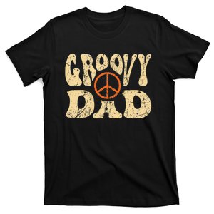 Mns Groovy Dad 70s Aesthetic Nostalgia 1970's Retro Dad T-Shirt