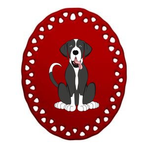 Mantle Great Dane Shirts For Men Women Kids Dog Lover Gift Ceramic Oval Ornament