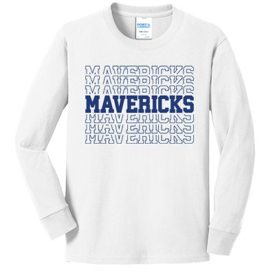 Mavericks Gifts Dallas Basketball Mavericks Fans Kids Long Sleeve Shirt