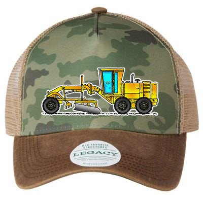 Motor Grader Design Road Grader And Blade Art Legacy Tie Dye Trucker Hat