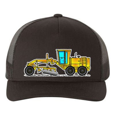 Motor Grader Design Road Grader And Blade Art Yupoong Adult 5-Panel Trucker Hat
