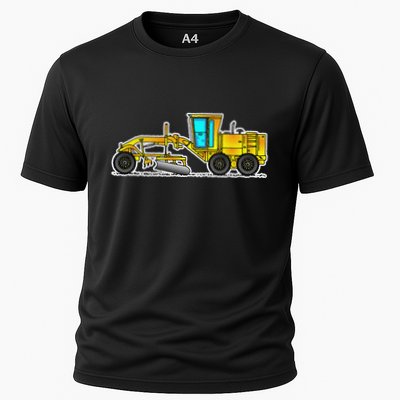 Motor Grader Design Road Grader And Blade Art Cooling Performance Crew T-Shirt