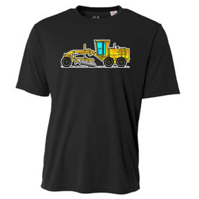 Motor Grader Design Road Grader And Blade Art Cooling Performance Crew T-Shirt