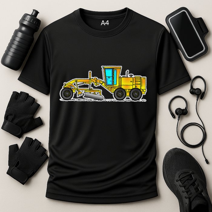 Motor Grader Design Road Grader And Blade Art Performance Shirt