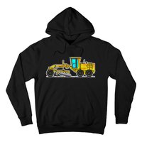 Motor Grader Design Road Grader And Blade Art Hoodie