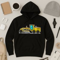 Motor Grader Design Road Grader And Blade Art Hoodie