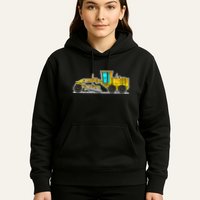 Motor Grader Design Road Grader And Blade Art Hoodie