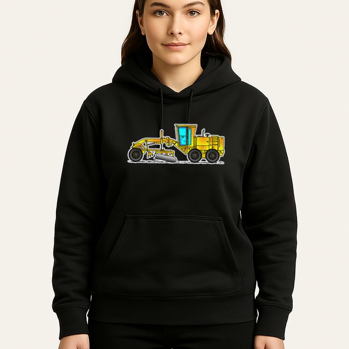 Motor Grader Design Road Grader And Blade Art Hoodie
