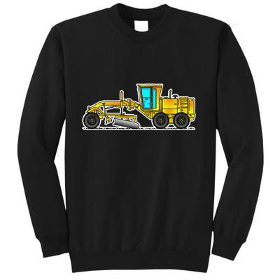 Motor Grader Design Road Grader And Blade Art Sweatshirt