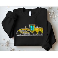Motor Grader Design Road Grader And Blade Art Sweatshirt
