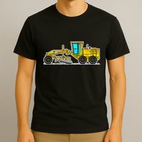 Motor Grader Design Road Grader And Blade Art T-Shirt