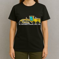 Motor Grader Design Road Grader And Blade Art T-Shirt