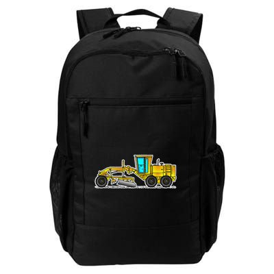 Motor Grader Design Road Grader And Blade Art Daily Commute Backpack