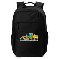 Motor Grader Design Road Grader And Blade Art Daily Commute Backpack