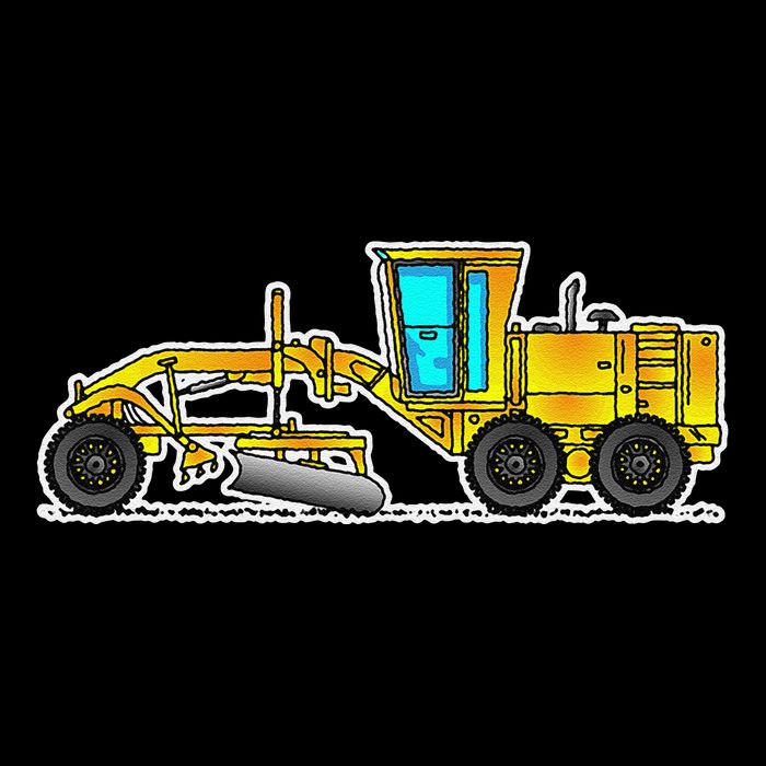 Motor Grader Design Road Grader And Blade Art Daily Commute Backpack