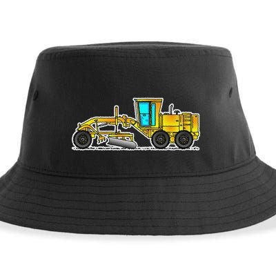 Motor Grader Design Road Grader And Blade Art Sustainable Bucket Hat