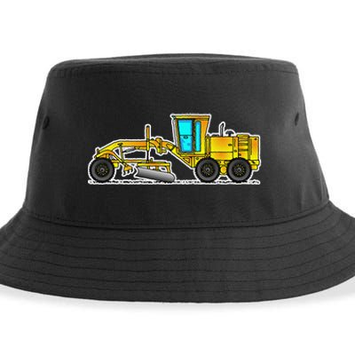 Motor Grader Design Road Grader And Blade Art Sustainable Bucket Hat