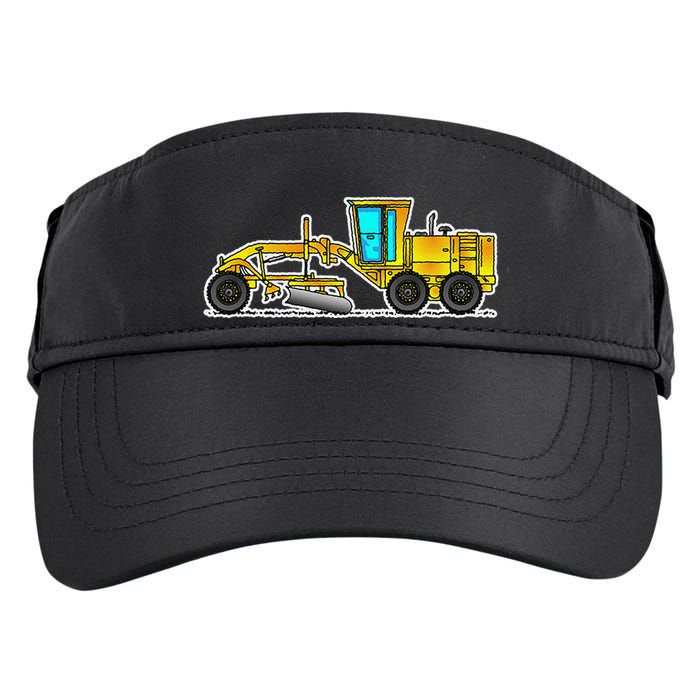 Motor Grader Design Road Grader And Blade Art Adult Drive Performance Visor