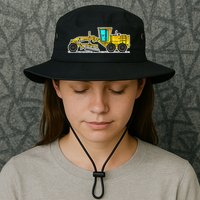 Motor Grader Design Road Grader And Blade Art Bucket Hat