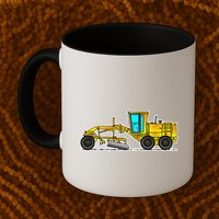 Motor Grader Design Road Grader And Blade Art Mug