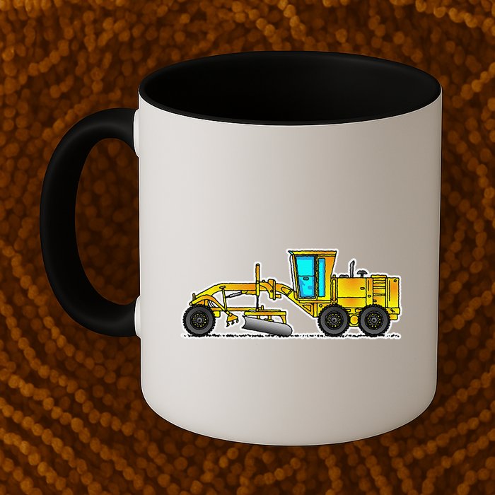 Motor Grader Design Road Grader And Blade Art Mug