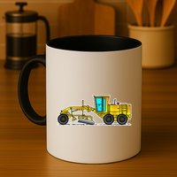Motor Grader Design Road Grader And Blade Art Mug