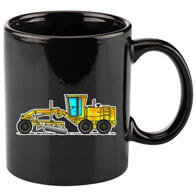 Motor Grader Design Road Grader And Blade Art 11oz C Handle Ceramic Mug