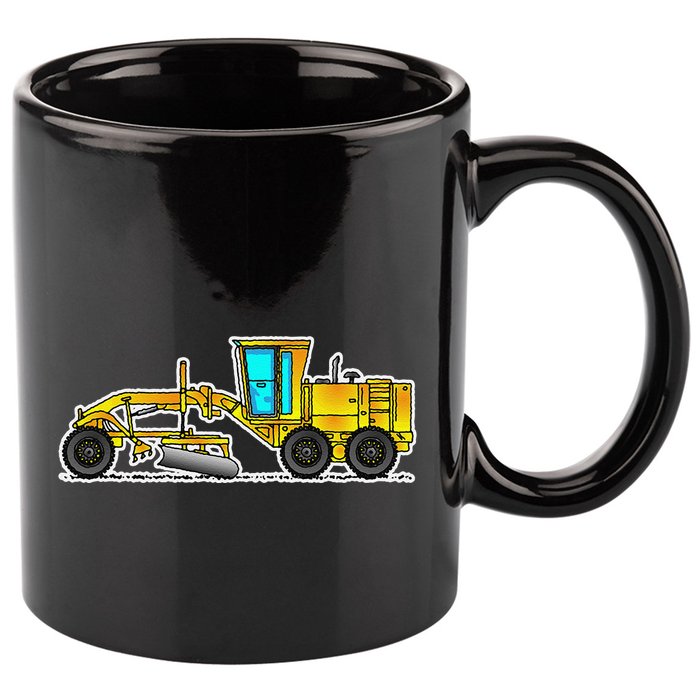 Motor Grader Design Road Grader And Blade Art 11oz C Handle Ceramic Mug