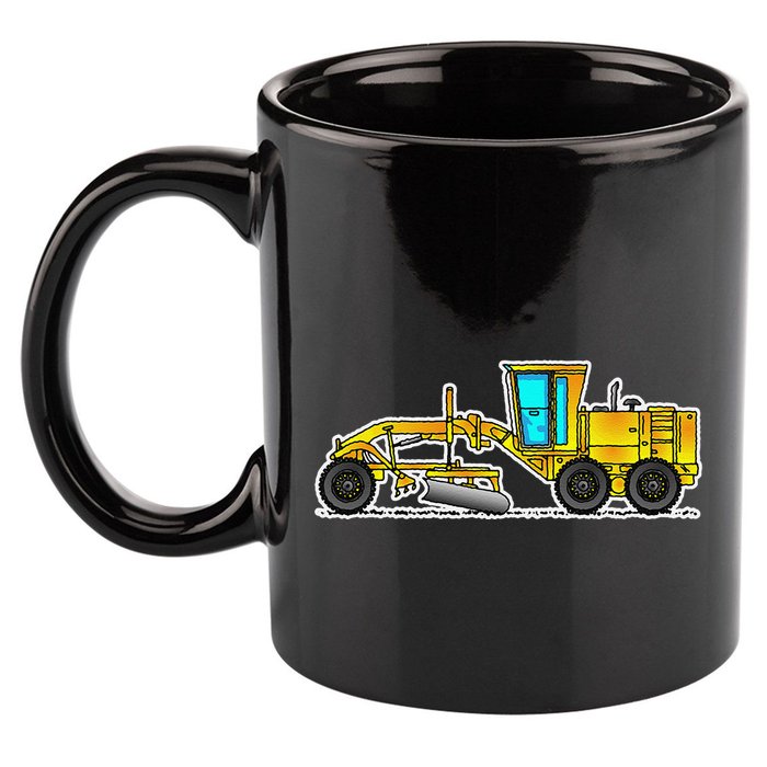 Motor Grader Design Road Grader And Blade Art 11oz C Handle Ceramic Mug
