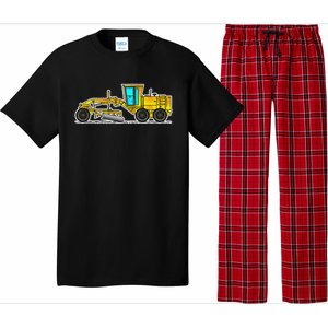 Motor Grader Design Road Grader And Blade Art Pajama Set