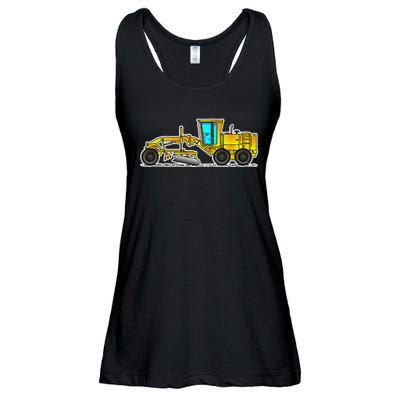 Motor Grader Design Road Grader And Blade Art Ladies Essential Flowy Tank