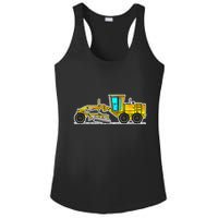 Motor Grader Design Road Grader And Blade Art Ladies PosiCharge Competitor Racerback Tank