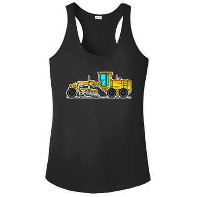 Motor Grader Design Road Grader And Blade Art Ladies PosiCharge Competitor Racerback Tank